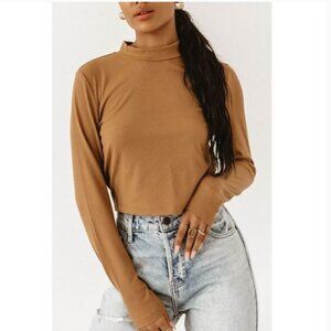 VERO MODA FRIDA HIGH NECK CROPPED TOP S